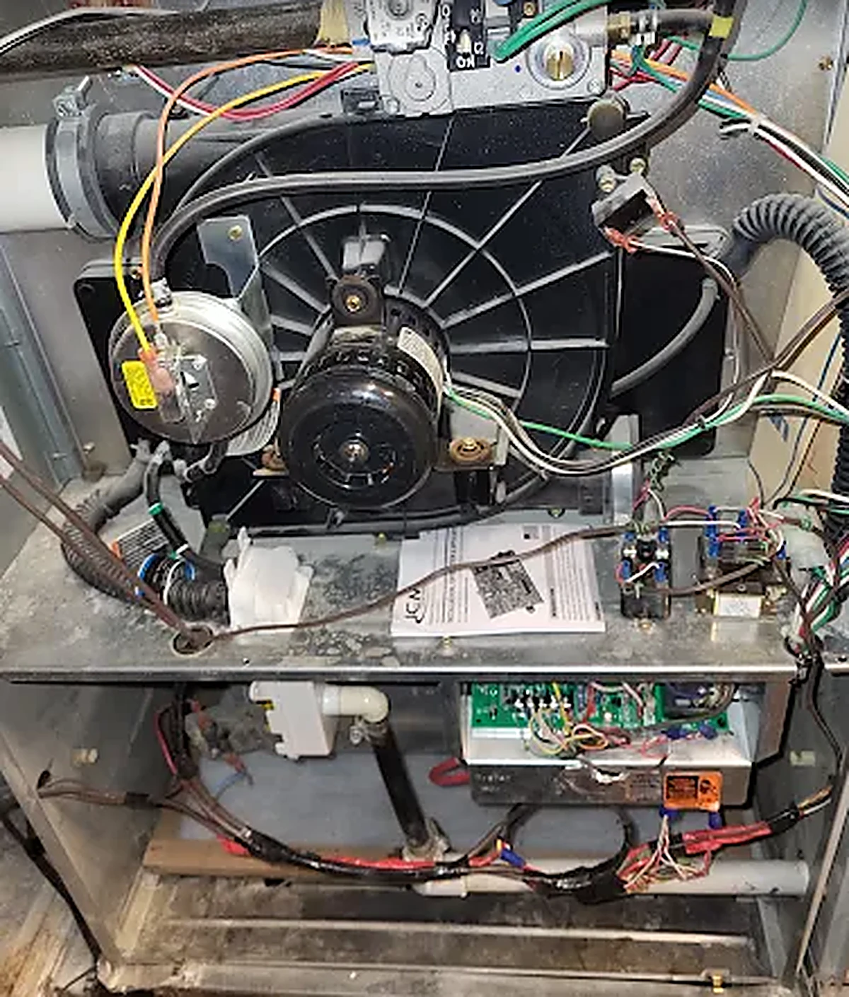 Gas furnace inducer motor repair