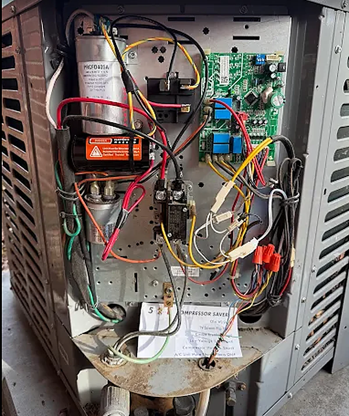 AC condenser control board and capacitor repair