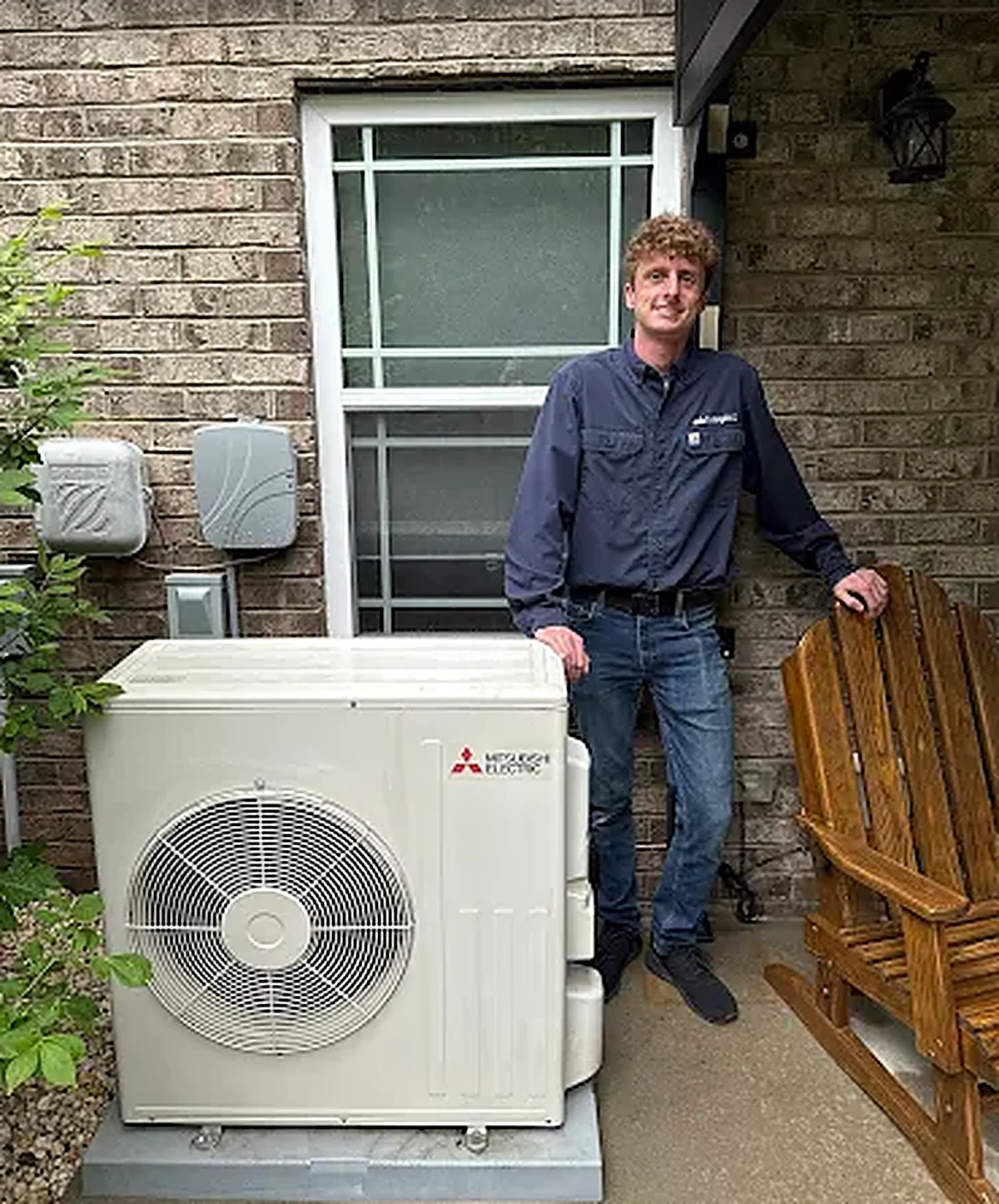 New Mitsubishi Electric ductless mini-split installed by Carolina First